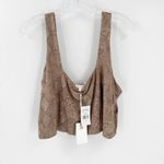 Good American NWT  Taupe Snake Print Cropped Tank Women's Size 4X Photo 1