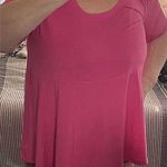 West Loop NWT  Womens babydoll Tunic Top 3/4 short Sleeve Shirt Pink Photo 0