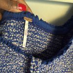 Free People  Britnee  Floral Cropped Peplum Smocked Puff Sleeve Top Large Photo 6