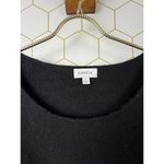 Evereve  Fuzzy Black Boatneck Neck Sweater - Size - Small Photo 3