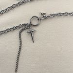 Cross Pendant Necklace for Men Women Streetwear Hip Hop Punk Unisex Necklace Silver Photo 2