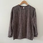 Athleta Studio to Street Print Sweatshirt animal print pattern Size M Photo 2