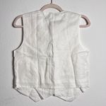 Dissh The Banks White Linen Lightweight Sleeveless Vest Women’s US 4 NWT Photo 3