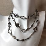MICHAEL DAWKINS Starry Night Sterling Silver Petals and Oxidized Stars Necklace Photo 9