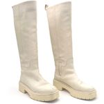 Sam Edelman  Larina Boot Ivory Cream Leather Tall Lug Sole Boots Women’s Size 7.5 Photo 15