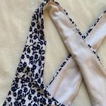 navy blue and white floral sports bra Photo 1