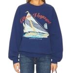 Daydreamer Bon Voyage BF Sweatshirt in Washed Indigo, Size Small New without Tag Photo 1