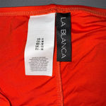 La Blanca  Women's Coral Red Bikini Bottom Size 6‎ Solid Swimwear Photo 4
