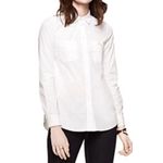 Kate Spade  White Poplin Button Down Shirt Bow Blouse Womens 4 S Preppy Career Photo 5