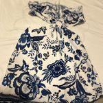 SheIn Blue and White Tie Front Tank Dress Photo 0