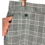 Loft  Plaid Wide Leg Crop‎ Pants Gray Pink Size 14P Career Casual Office Preppy Photo 4