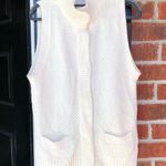 Covington Winter White Cotton Blend Knit Sweater Vest M Photo 0