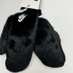 Nike Women's Cold Weather Winter Logo Black & White Faux Fur Mittens Sz XS Photo 8