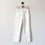 AGOLDE  Riley High Rise Straight Crop Jeans in White Size 23 Photo 3