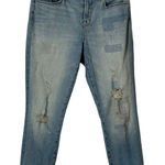 J Brand Distressed Jeans Ripped Grunge Size 29 Blue Denim BOHO Edgy Destruct Photo 0