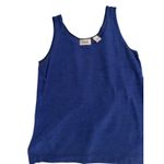 Chico's Travelers Tank Top Women's Size 2/L Blue Ribbed Sleeveless Casual Photo 1