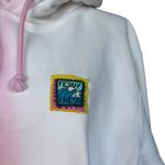 Teddy Fresh  Pink and White Wavy‎ Dip Dye Hoodie Sz M Photo 2