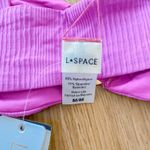 L Space Bikini Top Womens Medium Pink Willow Ribbed Barbiecore Beach Summer NWT Photo 3