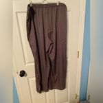 249 Auden Brown Purple Wide Leg Pajama Pants Stripes Size XXL Photo 2