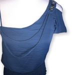XOXO One Shoulder Jeweled Vinatge Ruched Blouse Photo 37