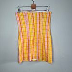 Peppermayo Girls Lunch Tube Mini Dress Splice Check Pattern Linen Blend US 6 Photo 4