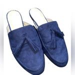 Crown & Ivy  Galle faux blue suede slip on flats size 9 Photo 0