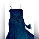 Vera Wang  WHITE label midnight blue maxi gown formal bridesmaid dress size 12 Photo 6