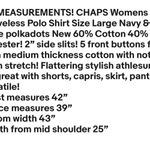 CHAPS Womens Sleeveless Polo Shirt Size Large Navy & White Polkadots New Photo 5