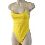 ZARA Yellow Spaghetti Strap Bodysuit - Thong Style, Size Small, NWT Photo 3