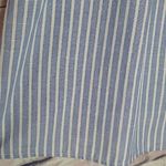 Entro  NAVY WHITE STRIPED EMBROIDERED TASSEL LONG LINE DRESS SWIM COVER SMALL Photo 7