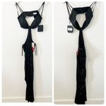 Mac Duggal NWT NEW Cutout Waist Sequin Dress Black Maxi Cocktail Size 2 Photo 2