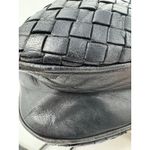 Bottega Veneta Intrecciato Messenger Vintage Black Leather Crossbody Bag Photo 6