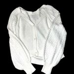 Sweet creamy White Women's cable knit Sweater Size L Photo 7