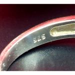 Sterling Silver Cocktail Ring FAS 925 Size 7 Baguette CZ & Blue Center Stone Photo 7