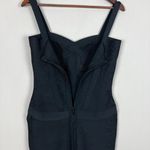 Bandage Dress Large Black Bodycon Midi Sexy Cocktail Sleeveless Hourglass L Photo 13