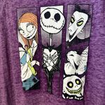 Disney Nightmare Before Christmas T Shirt Womens Medium Purple Burnout Soft Lounge Photo 3