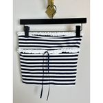 Edikted Stripe Lace Trim Tube Top in Navy-and-white Size Small Photo 1