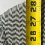 Jones New York  Blazer Suit Jacket Size 14 Grey  Black herringbone tweed Lined Photo 7