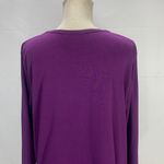 st. john's bay St. John’s Bay Long Sleeve Purple Essential Crew Neck Tee Top Size 2X Photo 8