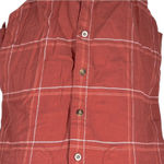 Carhartt Women’s Rugged Flex Orange Plaid Flannel Button Down Small Photo 4