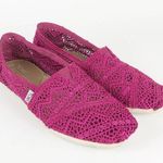 Toms Classics Plum Crochet Women's Slip On 6 Photo 0