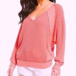 Free People We The Free Pink Waffle Knit  Photo 0