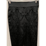 Dolce & Gabbana  BLACK TULIP JACQUARD SLIM STRETCH PANTS (IT/40) Photo 2