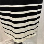 CHAUS NEW YORK Chaus black and white multi stripe stretchy sheath dress size small Photo 2