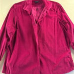 Lands' End Womens Corduroy Shirt 2X 20W-22W Fuchsia Photo 0