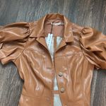 Alice + Olivia OFRA VEGAN LEATHER MINI DRESS WITH TIE BELT Photo 4