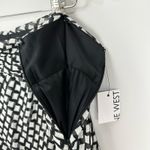 Nine West Geometric Checkered Chiffon A-line Mini Skirt Black White Size XXL NWT Photo 4