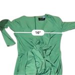 Solace London  Lorena Midi Long Sleeve Draped Dress in Bright Green Sz 6 US‎ Photo 10