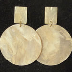Chic Circular Dangle Earrings NWOT Gold Photo 0
