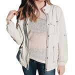 Max jeans Max Jeans Linen Utility Drawstring Jacket Womens XS Photo 0